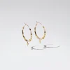 Stainless Steel Hoops With Semiprecious Stone|Parfois Flash Sale