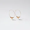 Stainless Steel Hoops With Semiprecious Stone|Parfois New