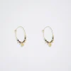 Stainless Steel Hoops With Semiprecious Stone|Parfois Clearance