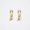 Stainless Steel Hoops With Semiprecious Stone|Parfois Online