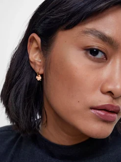 Stainless Steel Hoops With Shamrock|Parfois Best Sale