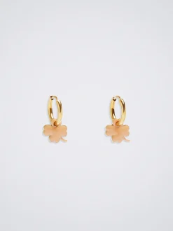 Stainless Steel Hoops With Shamrock|Parfois Best Sale