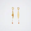 Stainless Steel Hoops With Semiprecious Stone|Parfois Hot