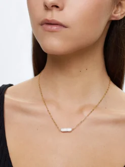 Stainless Steel Necklace With Freshwater Pearl|Parfois Store