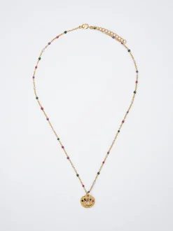 Stainless Steel Necklace With Medallion|Parfois Sale