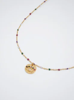 Stainless Steel Necklace With Medallion|Parfois Sale