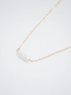 Stainless Steel Necklace With Freshwater Pearl|Parfois Best