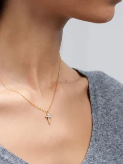 Stainless Steel Necklace With Cross|Parfois Clearance
