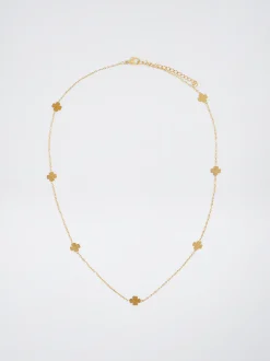 Stainless Steel Necklace With Shamrock|Parfois Flash Sale