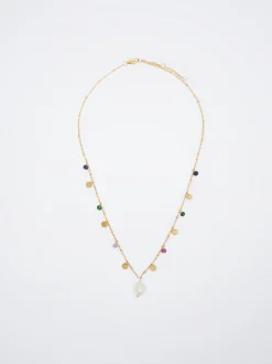 Stainless Steel Necklace With Freshwater Pearl|Parfois Outlet
