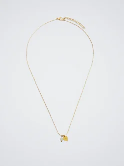 Stainless Steel Necklace With Stone And Leaf|Parfois Discount