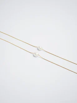 Stainless Steel Necklace With Freshwater Pearl|Parfois Flash Sale