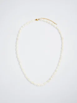 Stainless Steel Necklace With Freshwater Pearl|Parfois Store