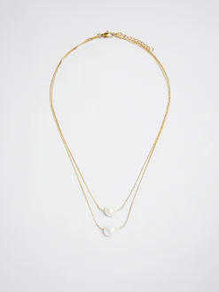 Stainless Steel Necklace With Freshwater Pearl|Parfois Store