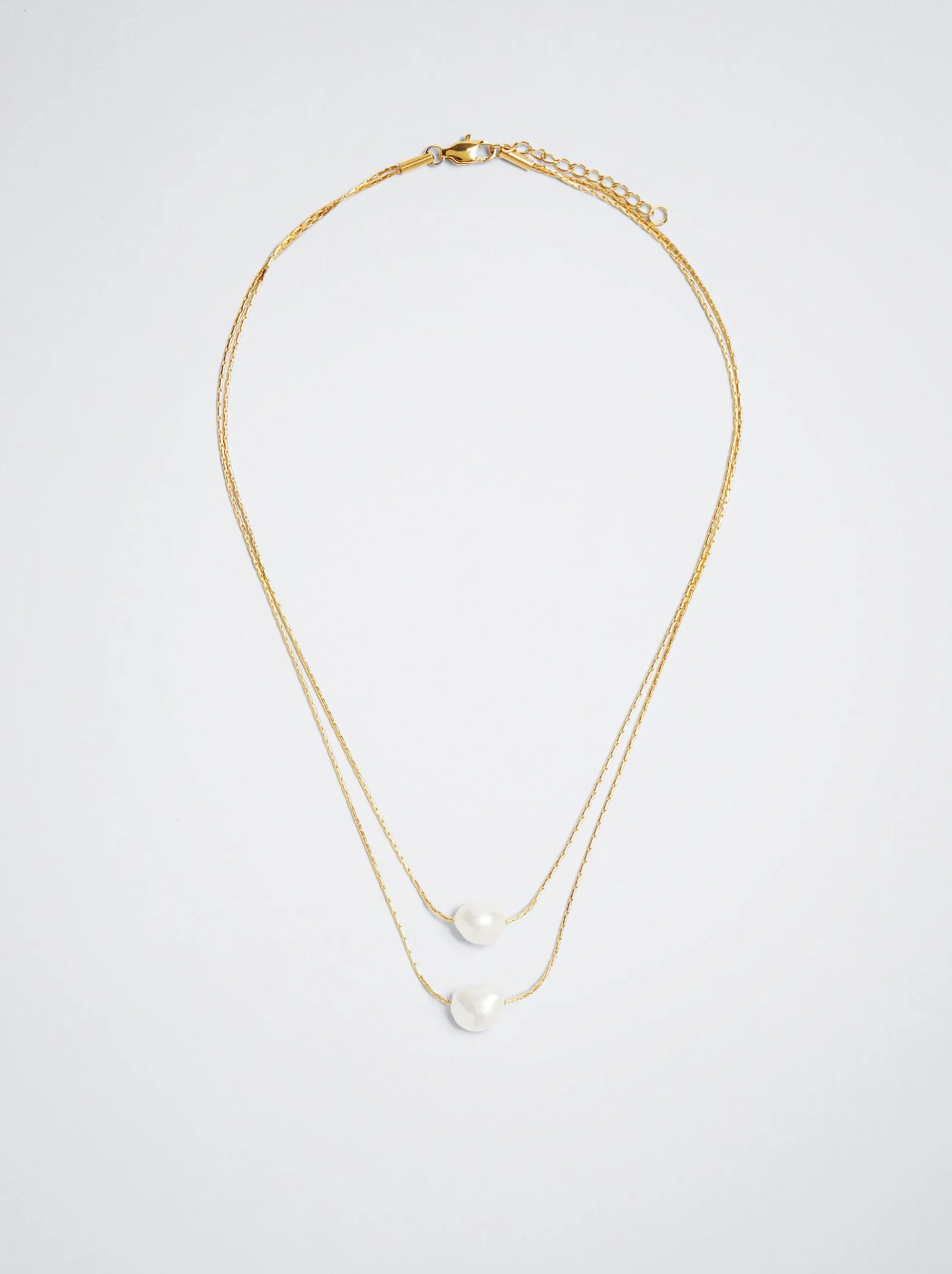 Stainless Steel Necklace With Freshwater Pearl|Parfois Store
