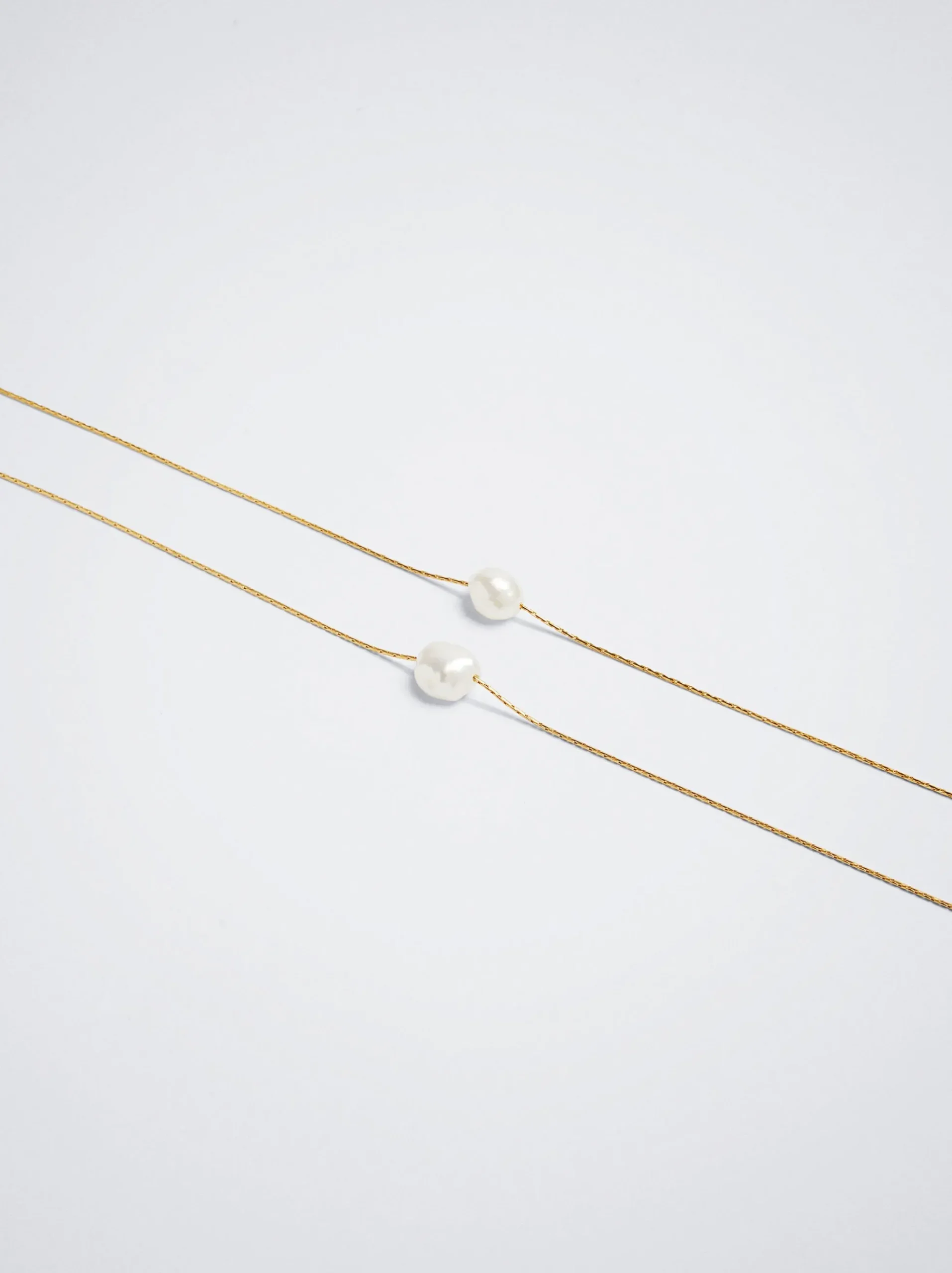 Stainless Steel Necklace With Freshwater Pearl|Parfois Store