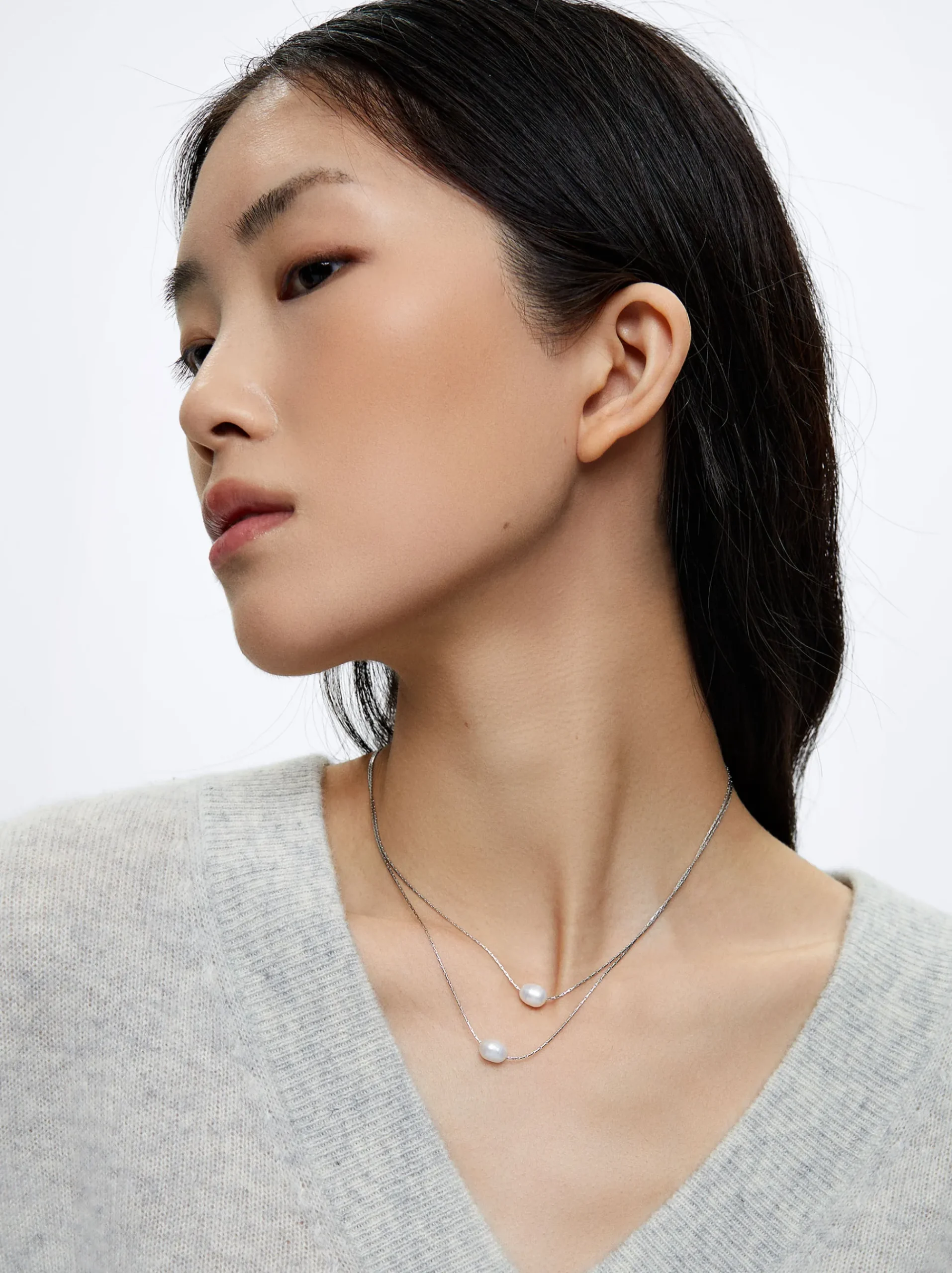 Stainless Steel Necklace With Freshwater Pearl|Parfois Shop