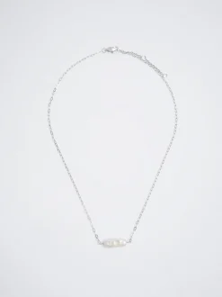 Stainless Steel Necklace With Freshwater Pearl|Parfois Online