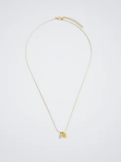 Stainless Steel Necklace With Stone And Leaf|Parfois Flash Sale