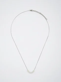 Stainless Steel Necklace With Freshwater Pearl|Parfois Flash Sale