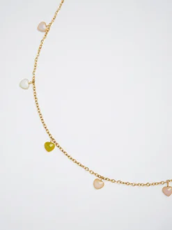 Stainless Steel Necklace With Hearts|Parfois Discount