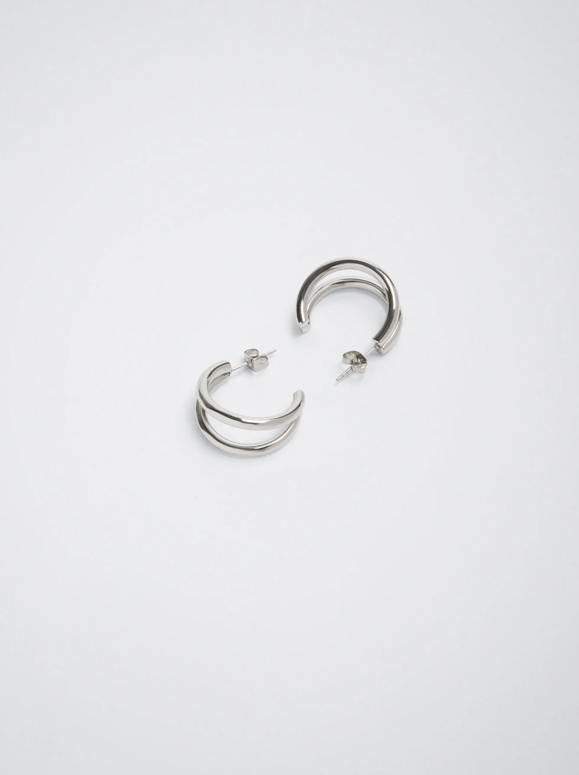 Stainless Steel Hoop Earrings|Parfois New