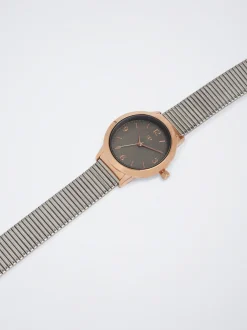 Stainless Steel Watch With Contrast Case|Parfois New