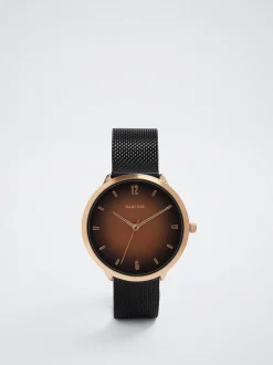 Stainless Steel Watch With Contrast Case|Parfois Flash Sale