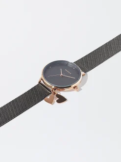 Stainless Steel Watch With Hearts|Parfois Best Sale