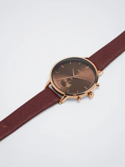 Stainless Steel Watch With Contrast Case|Parfois Flash Sale
