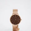 Stainless Steel Watch With Flower|Parfois Clearance