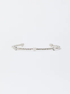 Steel Bracelet With Crystals|Parfois Fashion