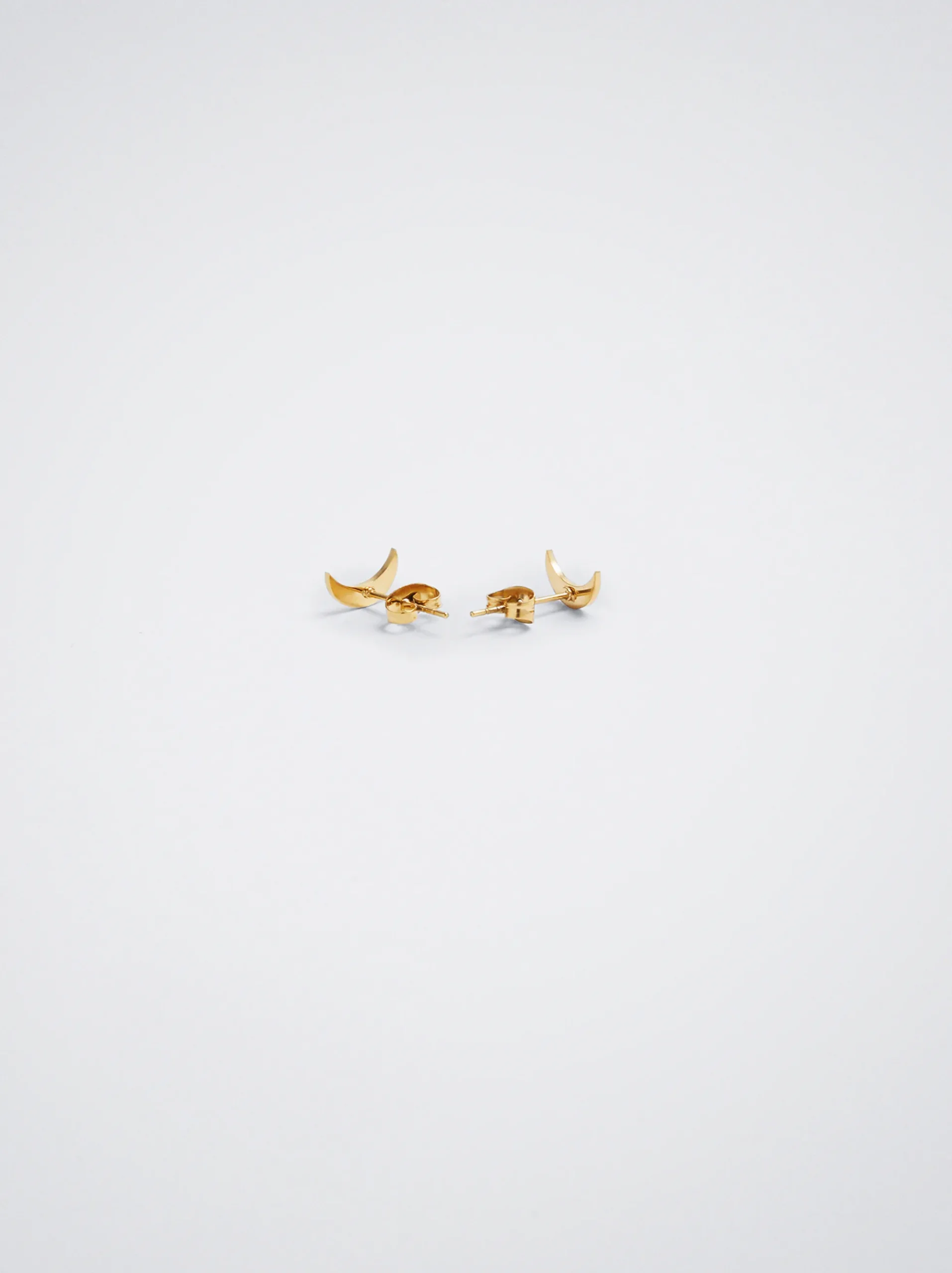 Steel Earrings With Moon|Parfois Best Sale