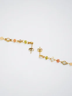 Steel Earrings With Semiprecious Stone|Parfois Outlet