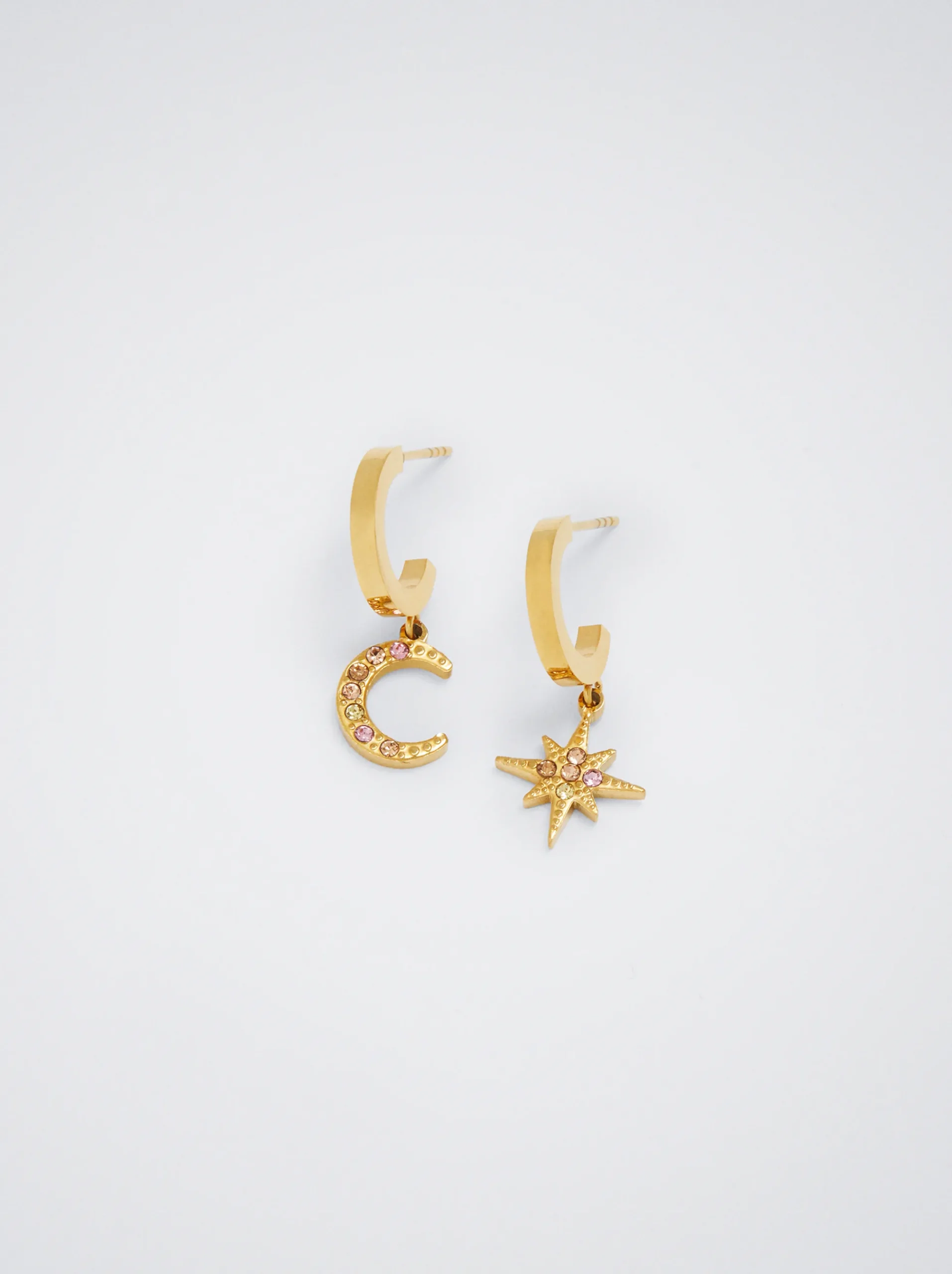 Steel Hoops With Moon And Star|Parfois Online