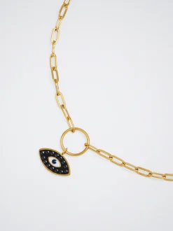 Steel Necklace With Eye|Parfois Sale