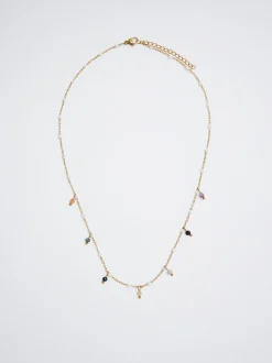 Steel Necklace With Semiprecious Stone|Parfois Cheap