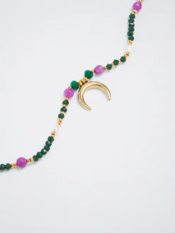 Steel Necklace With Semiprecious Stone|Parfois Shop