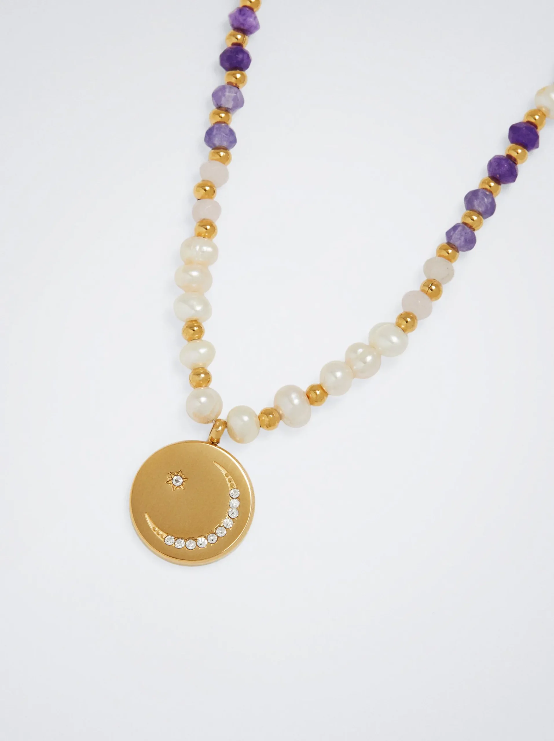Steel Necklace With Semiprecious Stone|Parfois Best