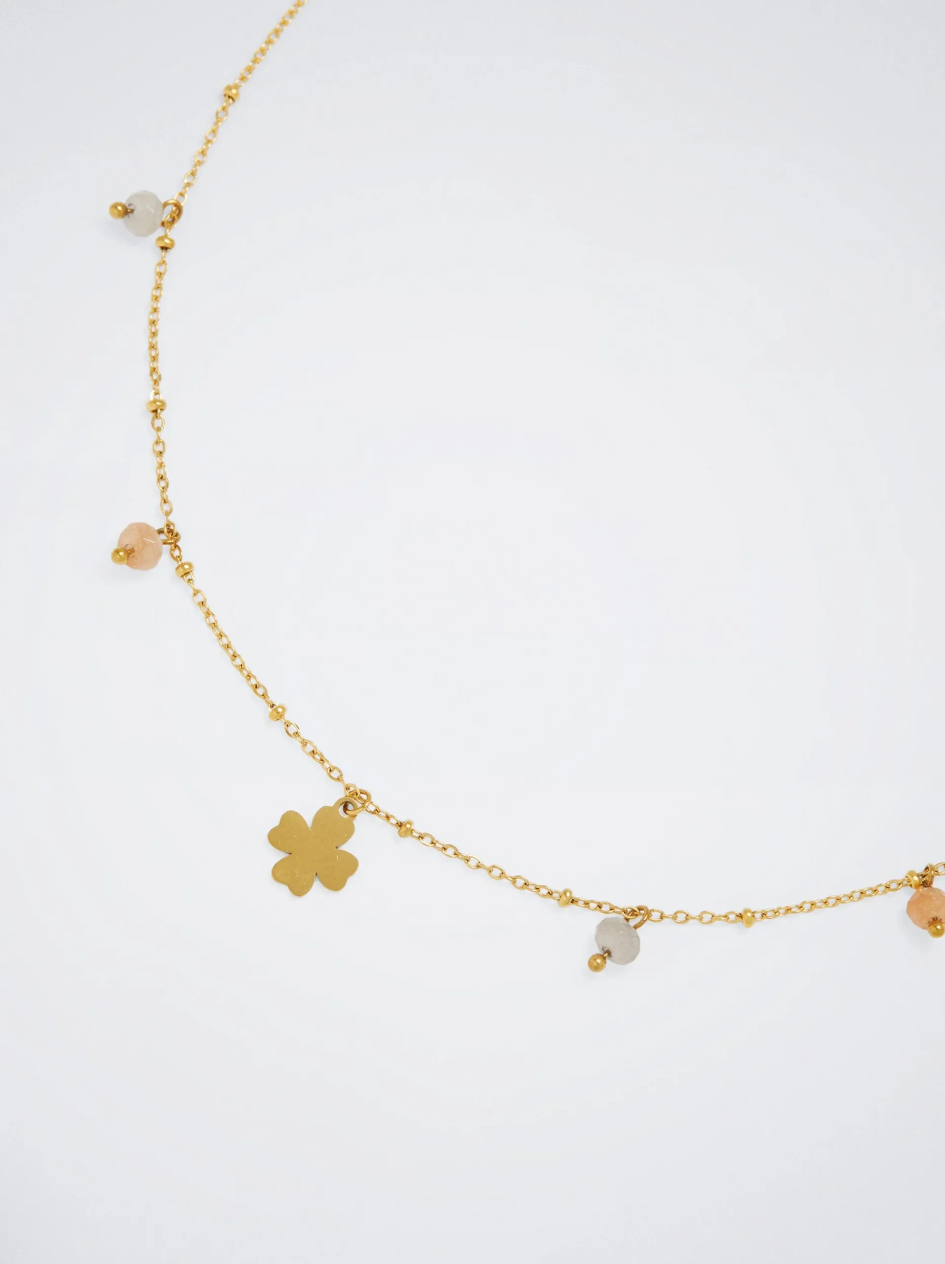 Steel Necklace With Semiprecious Stone|Parfois Best