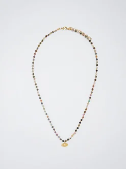 Steel Necklace With Semiprecious Stone|Parfois Sale