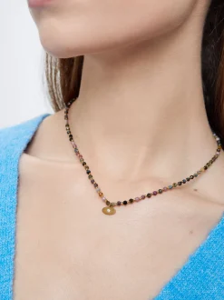 Steel Necklace With Semiprecious Stone|Parfois Sale