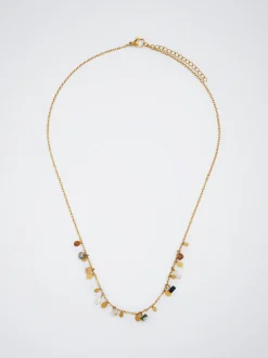 Steel Necklace With Semiprecious Stone|Parfois Flash Sale