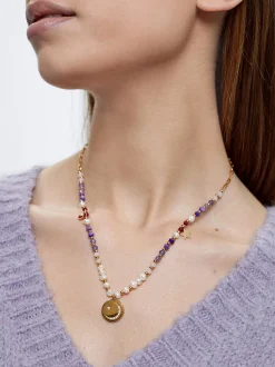 Steel Necklace With Semiprecious Stone|Parfois Shop