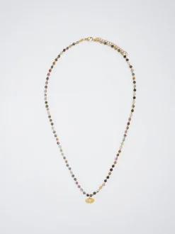 Steel Necklace With Semiprecious Stone|Parfois Shop
