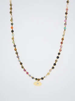 Steel Necklace With Semiprecious Stone|Parfois Shop