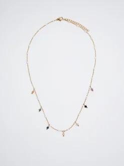 Steel Necklace With Semiprecious Stone|Parfois Sale