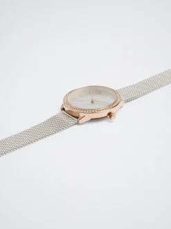 Steel Watch With Strass Dial|Parfois Fashion