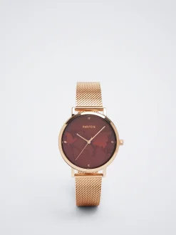Steel Watch With World Map Case|Parfois Clearance
