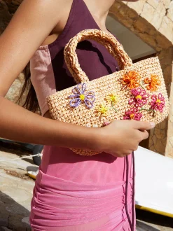Straw Bag With Flowers|Parfois Best